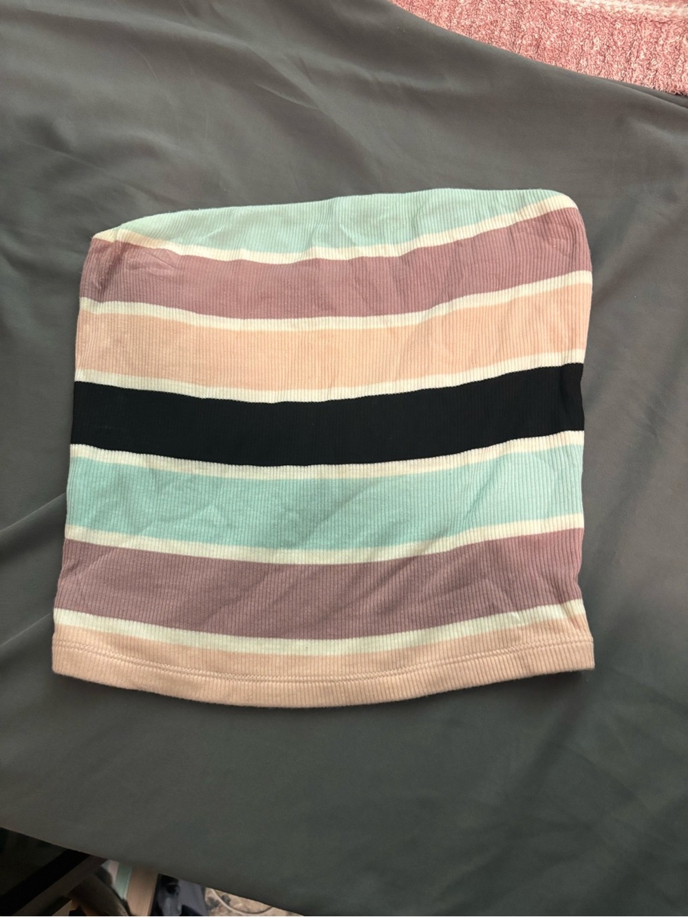 American Eagle Outfitters Striped Ribbed Tube Top - Pink, Mint, Black, Cream